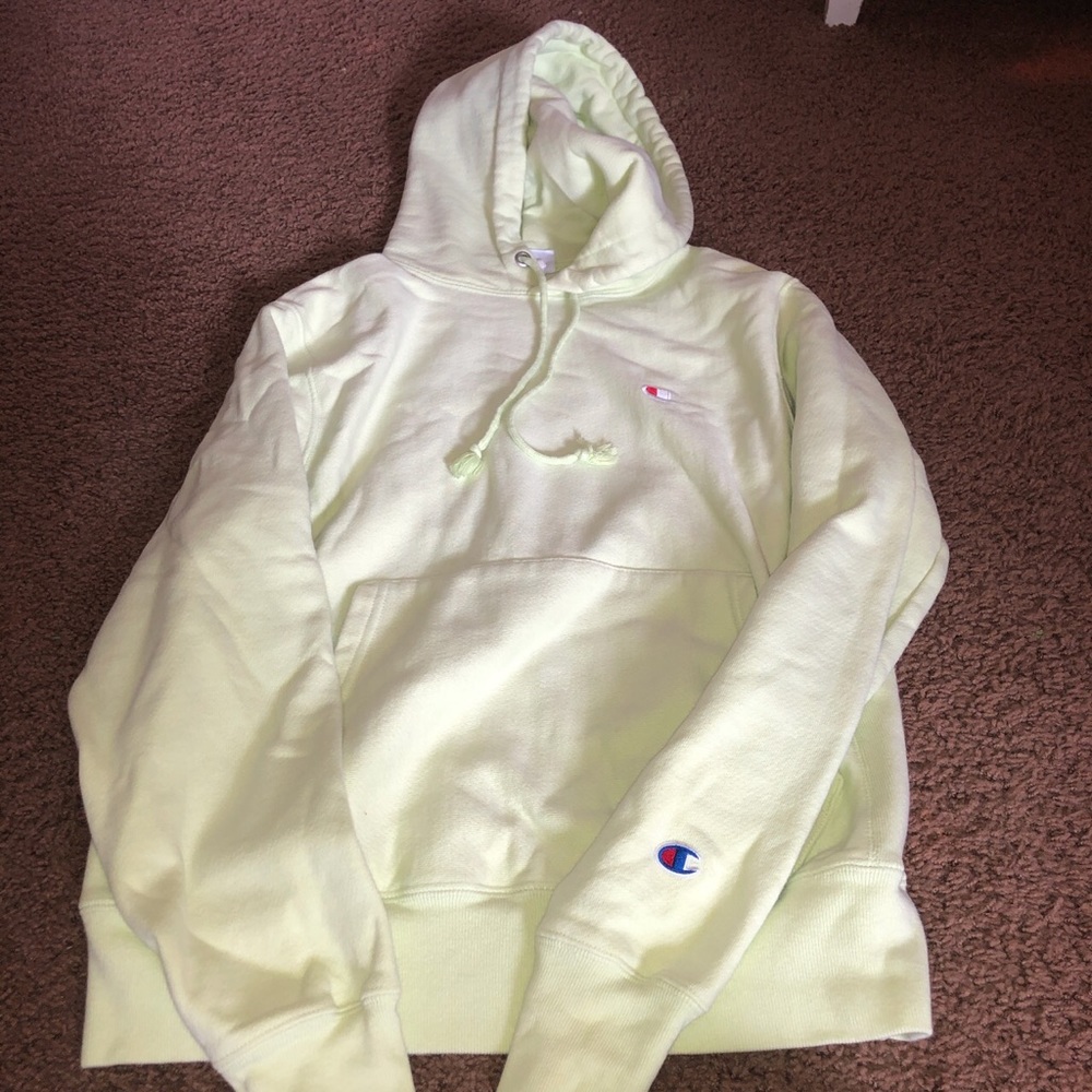 Green champion hoodie